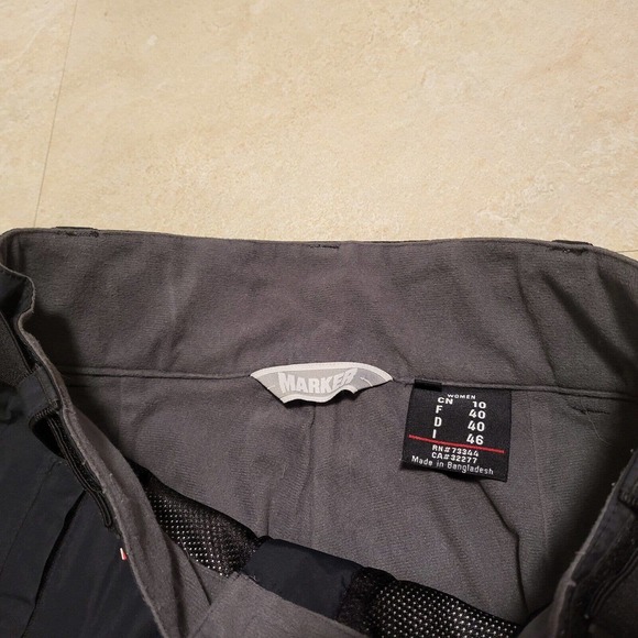 Marker Gore-Tex Womens Size 10 Black Lined Insulated Ski Snow Snowpants - Picture 5 of 16